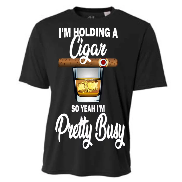 I'm Holding A So Yeah I'm Pretty Busy Cooling Performance Crew T-Shirt