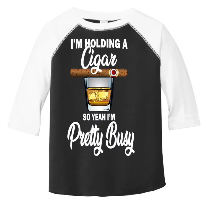 I'm Holding A So Yeah I'm Pretty Busy Toddler Fine Jersey T-Shirt