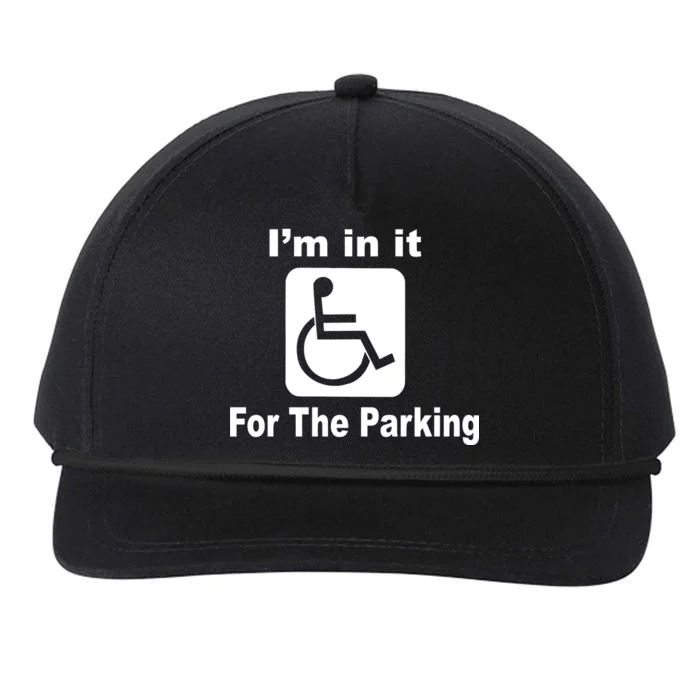 I'm In It For The Parking Snapback Five-Panel Rope Hat