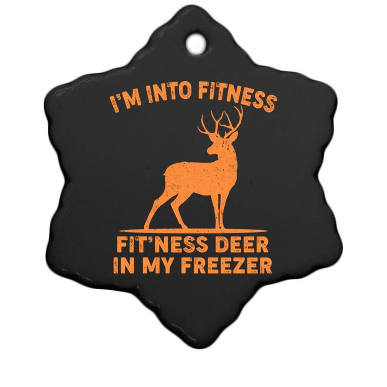 I'm Into Fitness Fit'Ness Deer In My Freezer Christmas Ornament