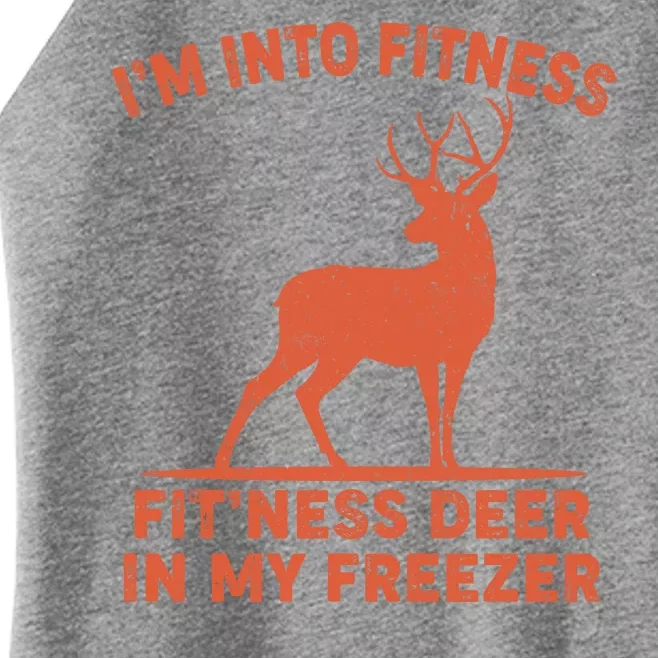 I'm Into Fitness Fit'Ness Deer In My Freezer Women’s Perfect Tri Rocker Tank