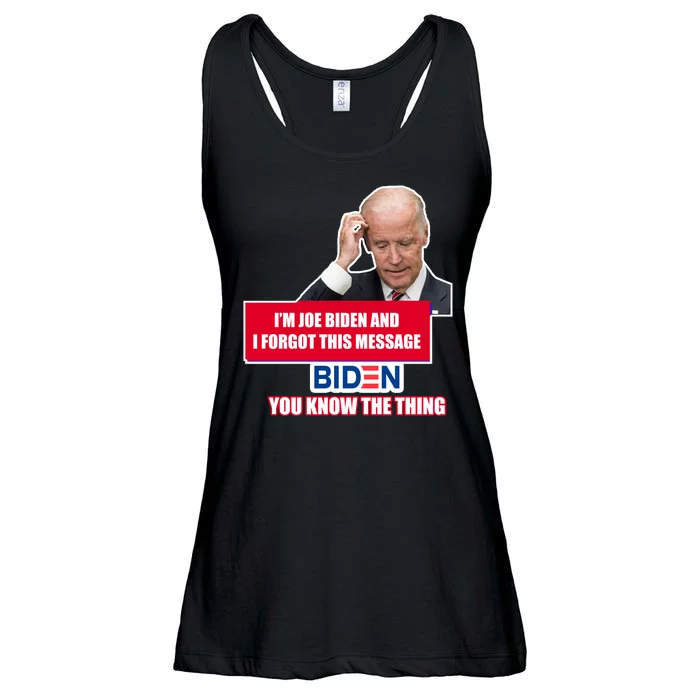 I'm Joe Biden I Forgot This Message Biden You Know The Thing Funny Ladies Essential Flowy Tank