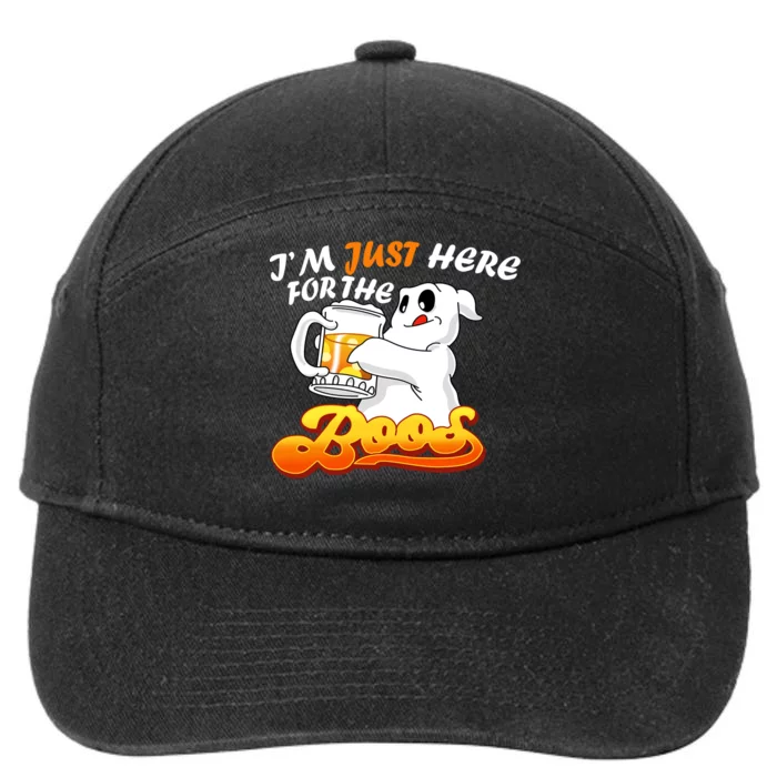 I'm Just Here For the Boos Fun Halloween 7-Panel Snapback Hat