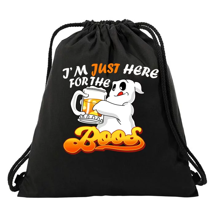 I'm Just Here For the Boos Fun Halloween Drawstring Bag