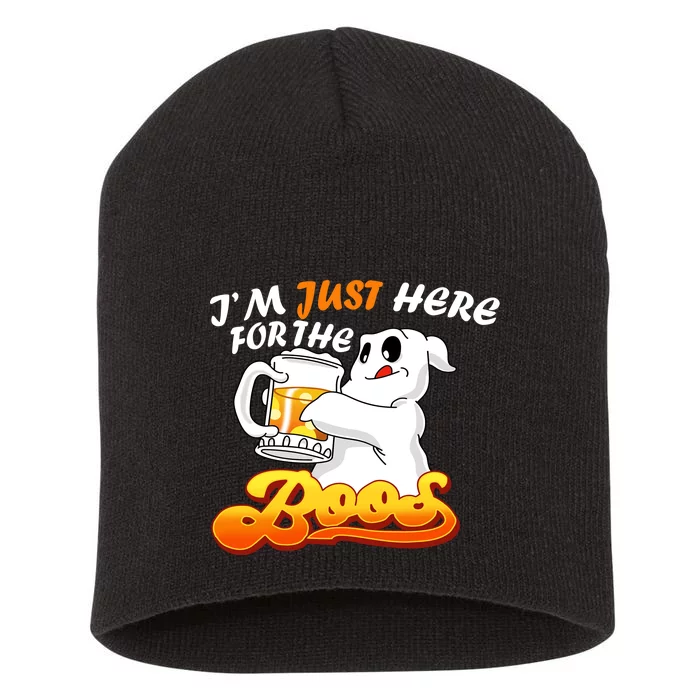 I'm Just Here For the Boos Fun Halloween Short Acrylic Beanie