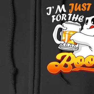 I'm Just Here For the Boos Fun Halloween Full Zip Hoodie