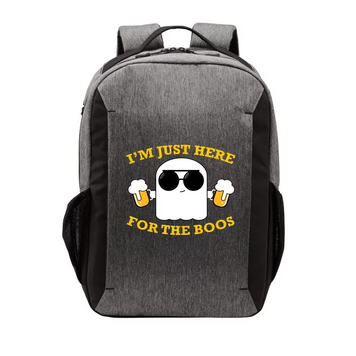 I'm Just Here for the Boos Funny Halloween Beer Ghost Emoji Vector Backpack