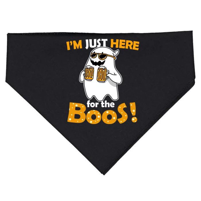 I'm Just Here For The Boos! Halloween USA-Made Doggie Bandana