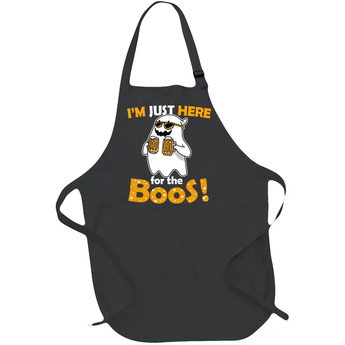 I'm Just Here For The Boos! Halloween Full-Length Apron With Pocket