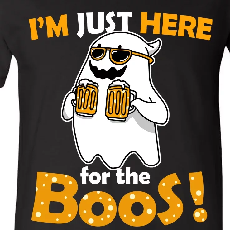 I'm Just Here For The Boos! Halloween V-Neck T-Shirt