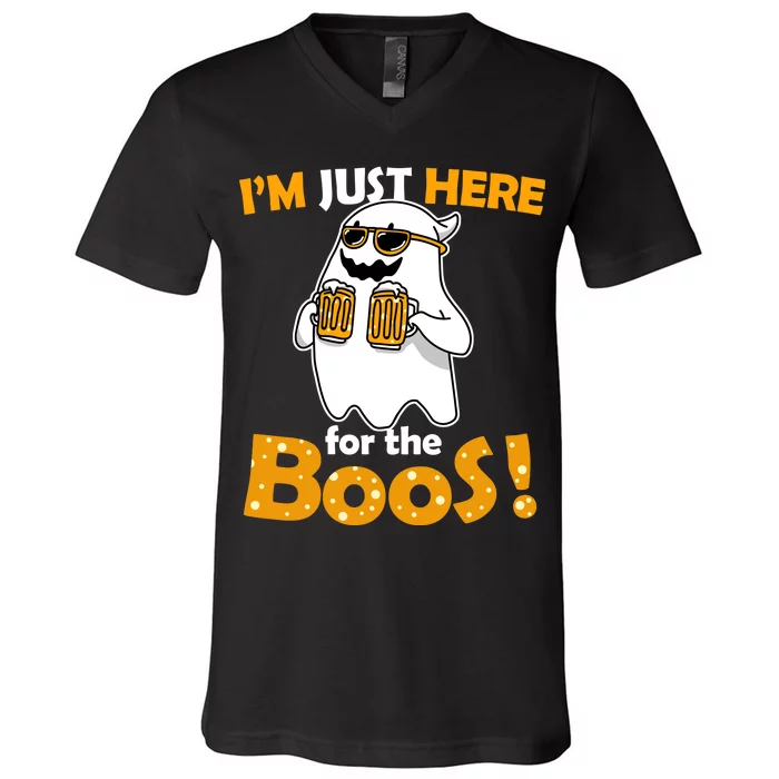 I'm Just Here For The Boos! Halloween V-Neck T-Shirt