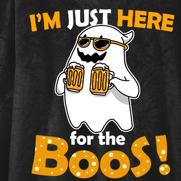 I'm Just Here For The Boos! Halloween Hooded Wearable Blanket