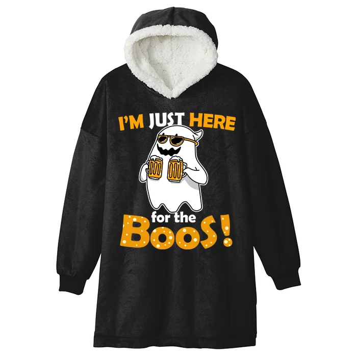 I'm Just Here For The Boos! Halloween Hooded Wearable Blanket