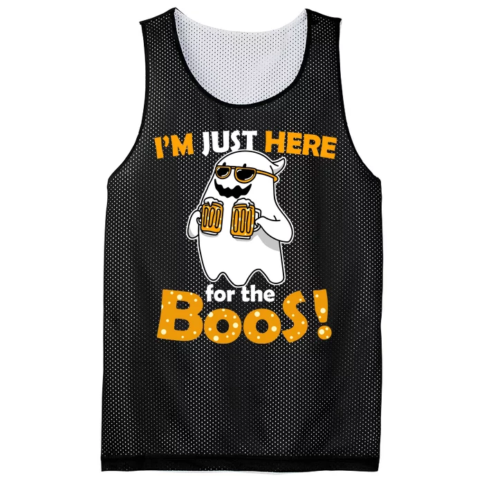 I'm Just Here For The Boos! Halloween Mesh Reversible Basketball Jersey Tank