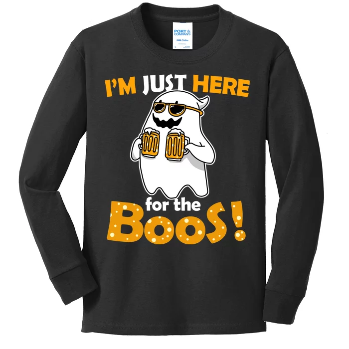 I'm Just Here For The Boos! Halloween Kids Long Sleeve Shirt