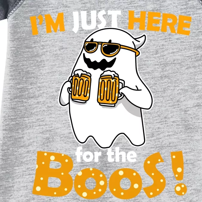 I'm Just Here For The Boos! Halloween Infant Baby Jersey Bodysuit