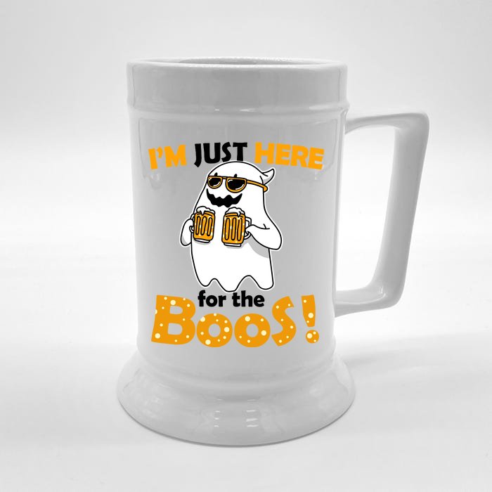 I'm Just Here For The Boos! Halloween Front & Back Beer Stein