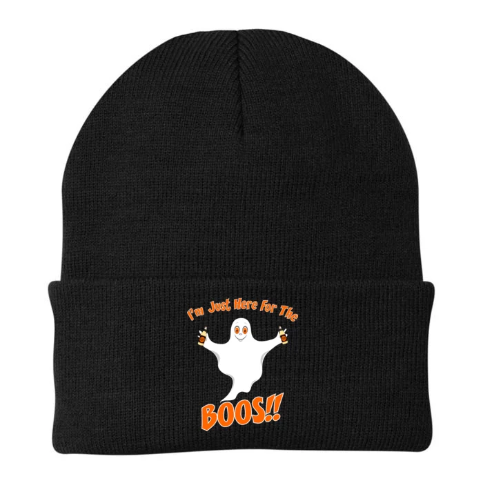 I'm Just Here For The Boos! Halloween Ghost Knit Cap Winter Beanie