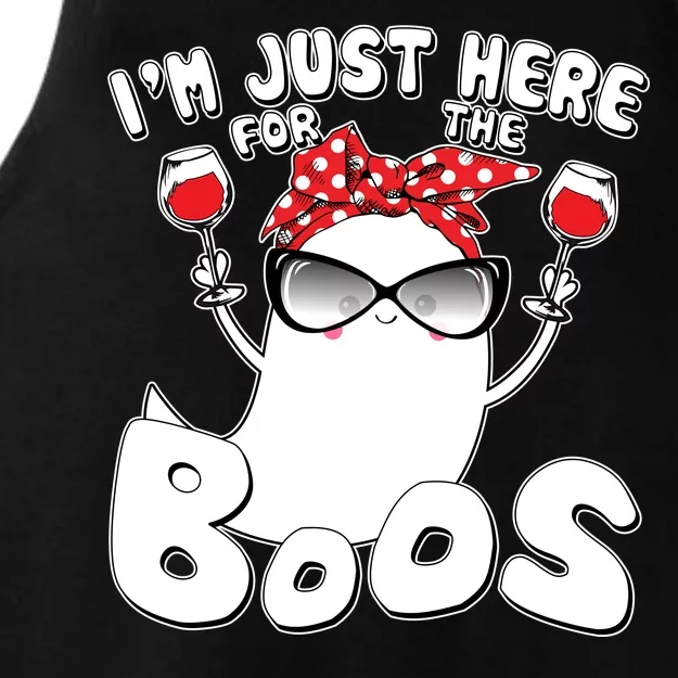 I'm Just Here For The Boos Wine Lover Ladies Tri-Blend Wicking Tank