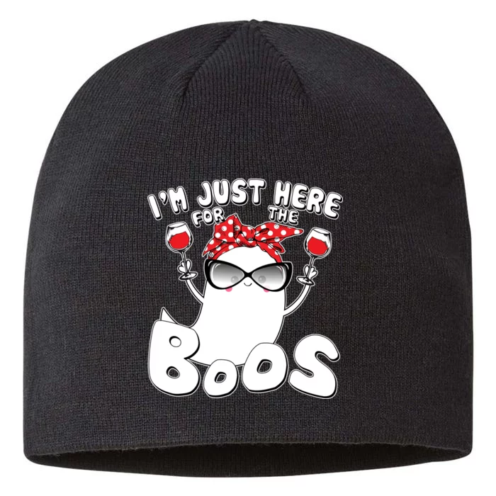 I'm Just Here For The Boos Wine Lover 8 1/2in Sustainable Knit Beanie