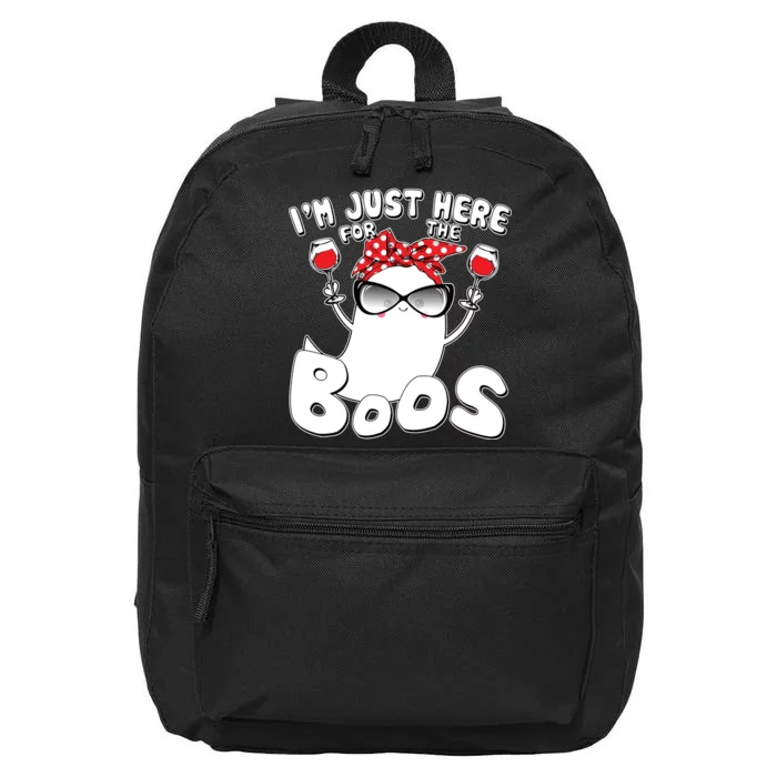 I'm Just Here For The Boos Wine Lover 16 in Basic Backpack