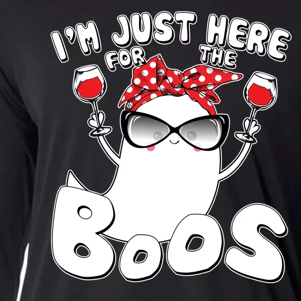 I'm Just Here For The Boos Wine Lover Cooling Performance Long Sleeve Crew