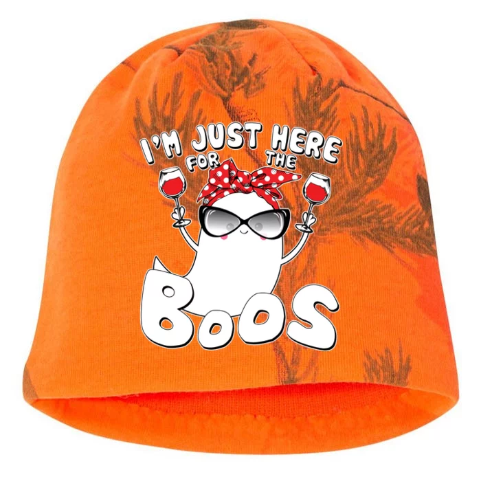 I'm Just Here For The Boos Wine Lover Kati - Camo Knit Beanie