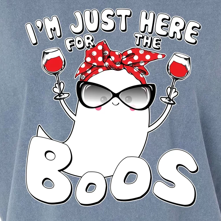 I'm Just Here For The Boos Wine Lover Garment-Dyed Women's Muscle Tee