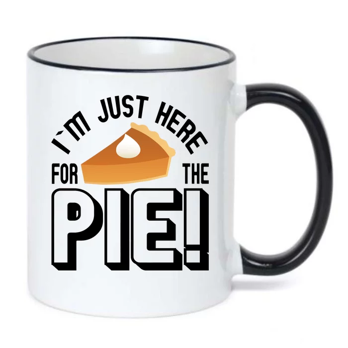 I'm Just Here For The Pie Black Color Changing Mug