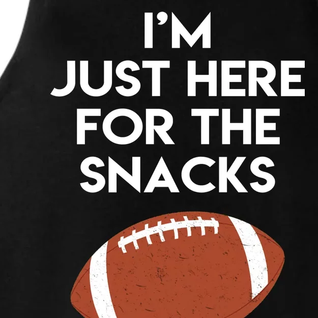 I'm Just Here for the Snacks Football Ladies Tri-Blend Wicking Tank