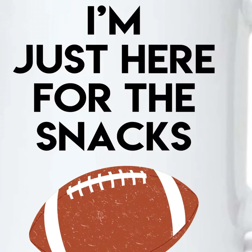 I'm Just Here for the Snacks Football Black Color Changing Mug