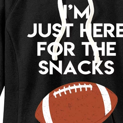 I'm Just Here for the Snacks Football Women's Fleece Hoodie