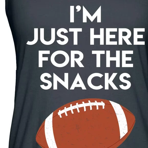 I'm Just Here for the Snacks Football Ladies Essential Flowy Tank