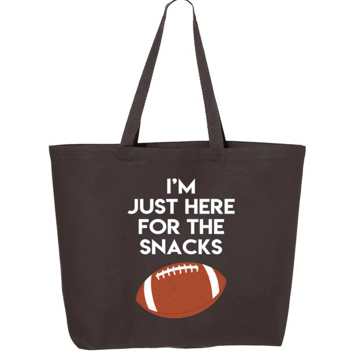 I'm Just Here for the Snacks Football 25L Jumbo Tote