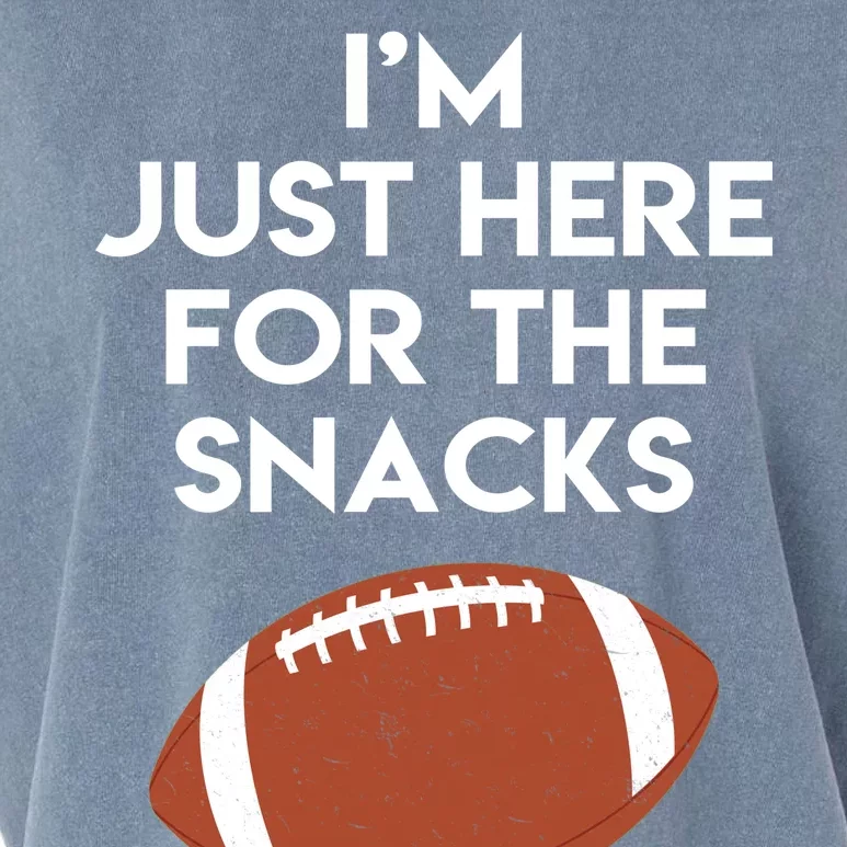 I'm Just Here for the Snacks Football Garment-Dyed Women's Muscle Tee