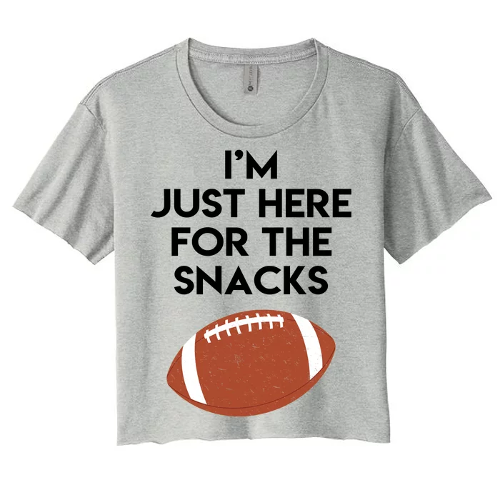 I'm Just Here for the Snacks Football Women's Crop Top Tee