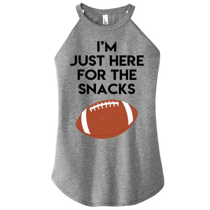 I'm Just Here for the Snacks Football Women’s Perfect Tri Rocker Tank