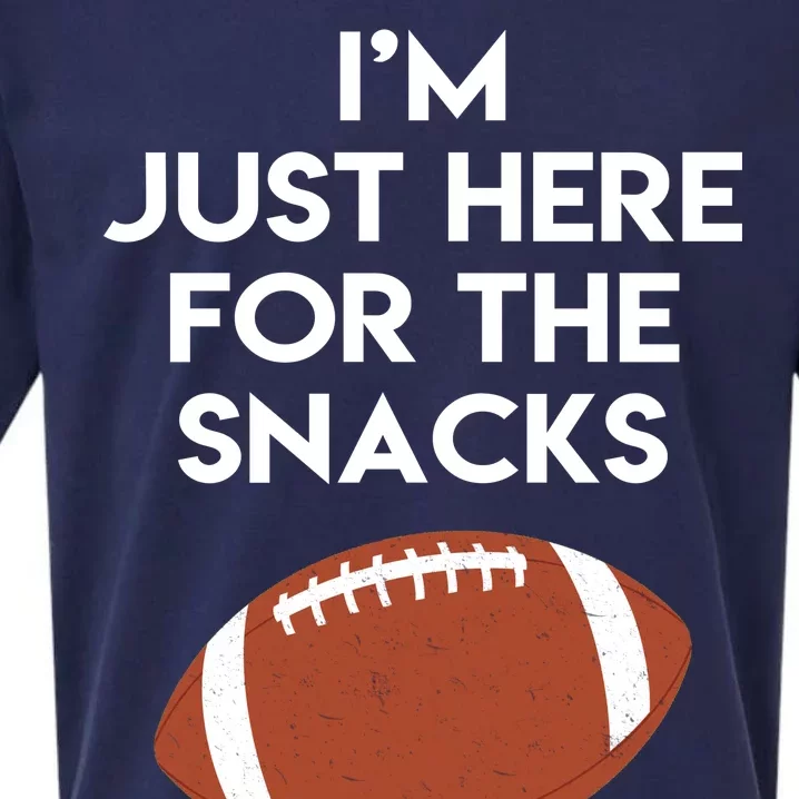 I'm Just Here for the Snacks Football Sueded Cloud Jersey T-Shirt