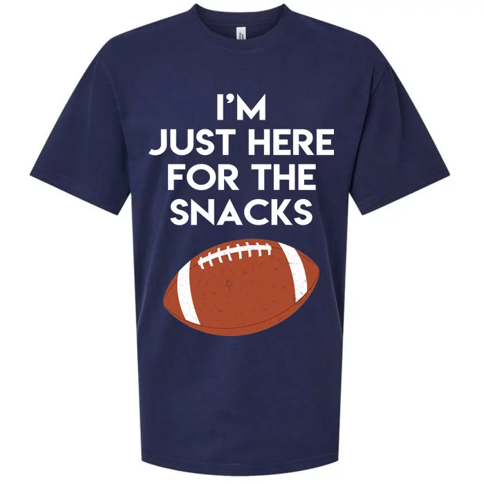 I'm Just Here for the Snacks Football Sueded Cloud Jersey T-Shirt