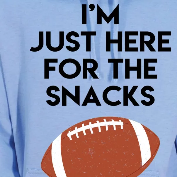 I'm Just Here for the Snacks Football Unisex Surf Hoodie