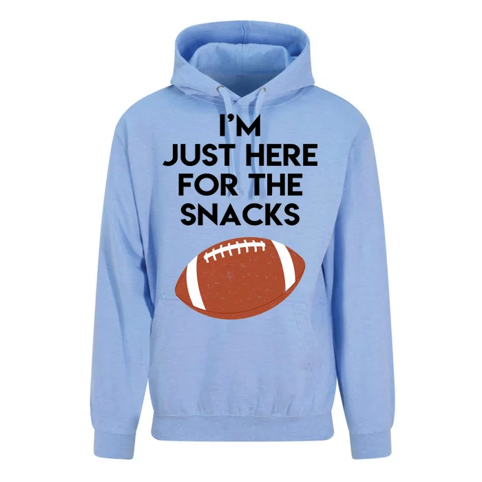 I'm Just Here for the Snacks Football Unisex Surf Hoodie