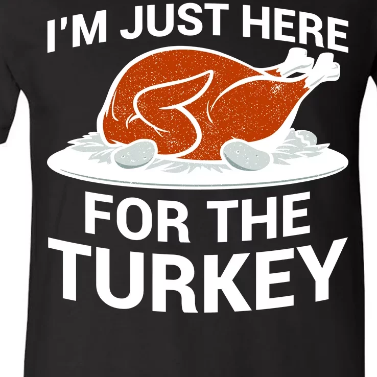 I'm Just Here For The Turkey Thanksgiving V-Neck T-Shirt