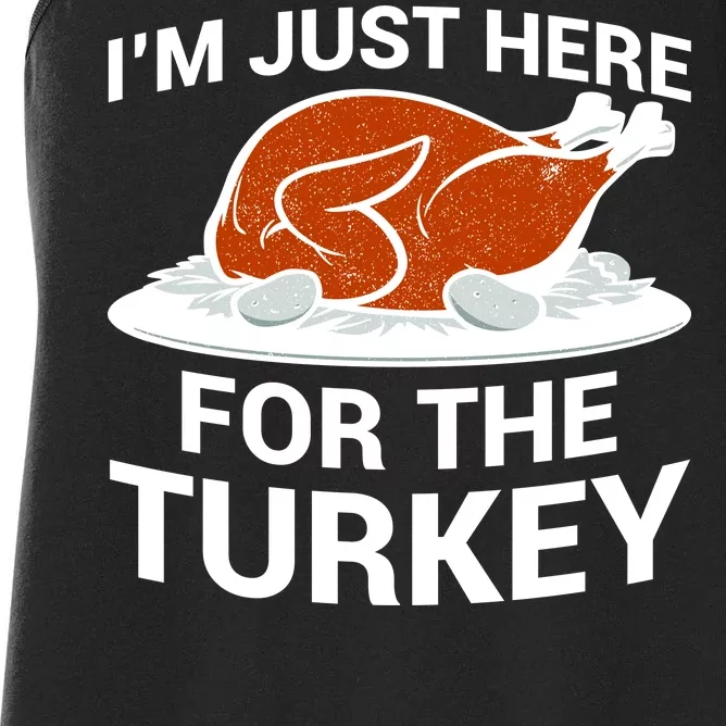 I'm Just Here For The Turkey Thanksgiving Women's Racerback Tank