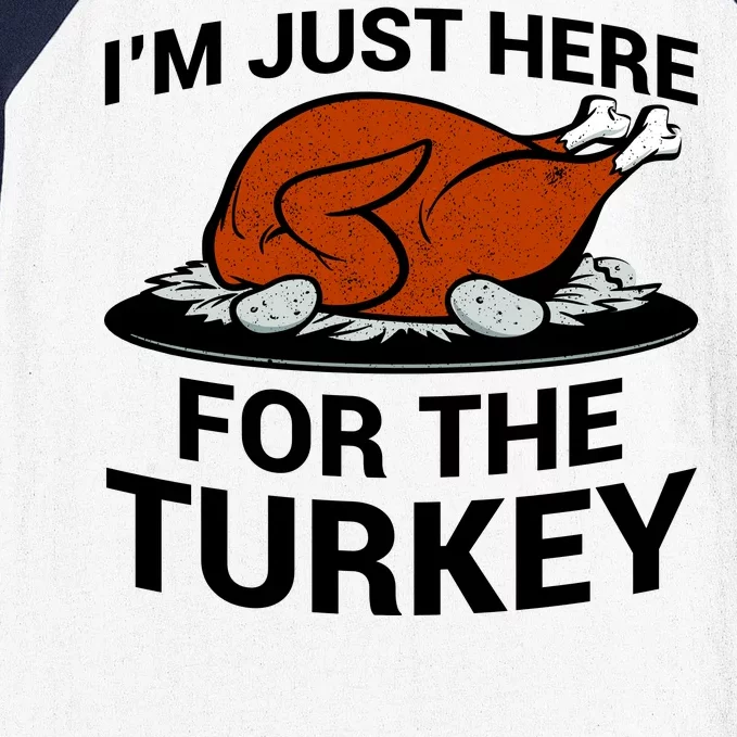 I'm Just Here For The Turkey Thanksgiving Baseball Sleeve Shirt