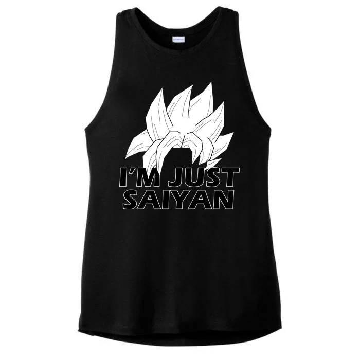 I'm Just Saiyan Ladies Tri-Blend Wicking Tank