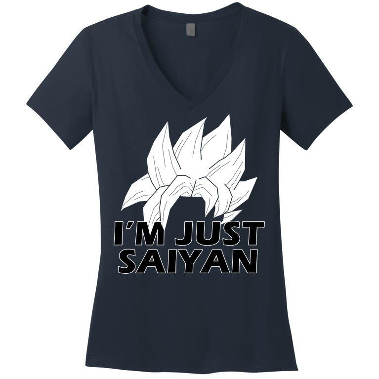 I'm Just Saiyan Women's V-Neck T-Shirt