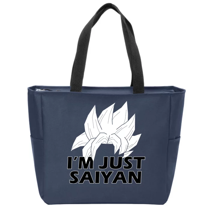 I'm Just Saiyan Zip Tote Bag