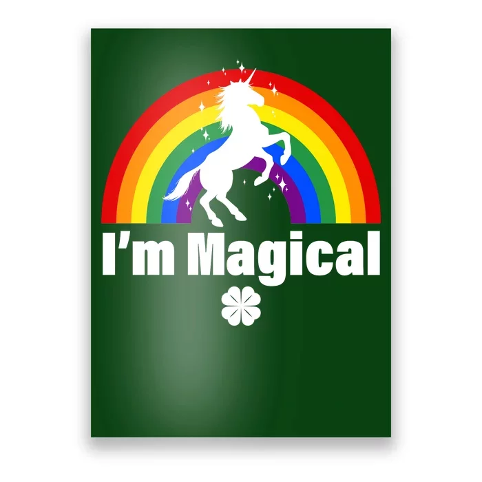 I'm Magical Clover Unicorn Poster