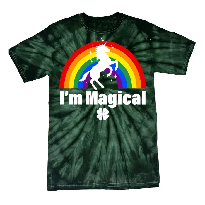 I'm Magical Clover Unicorn Tie-Dye T-Shirt