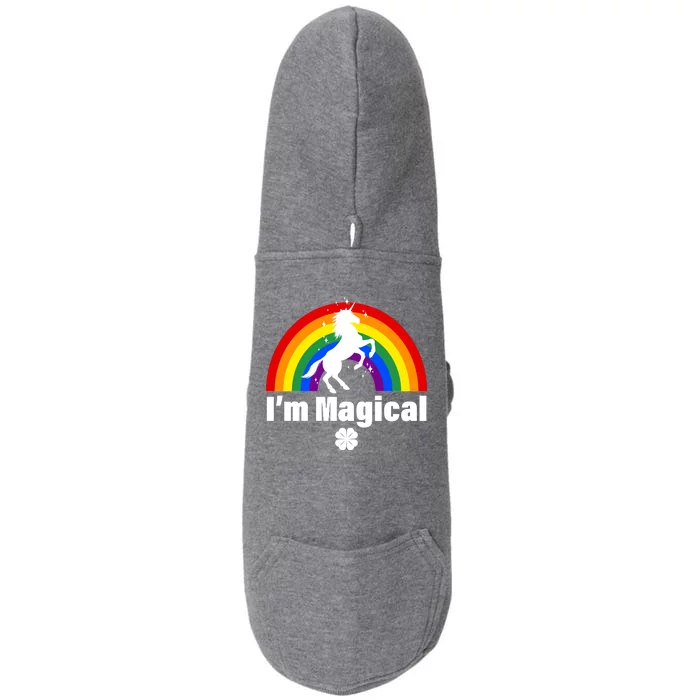 I'm Magical Clover Unicorn Doggie 3-End Fleece Hoodie